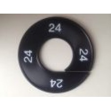 Maatring 9 cm zw/wit 24 Td05602024